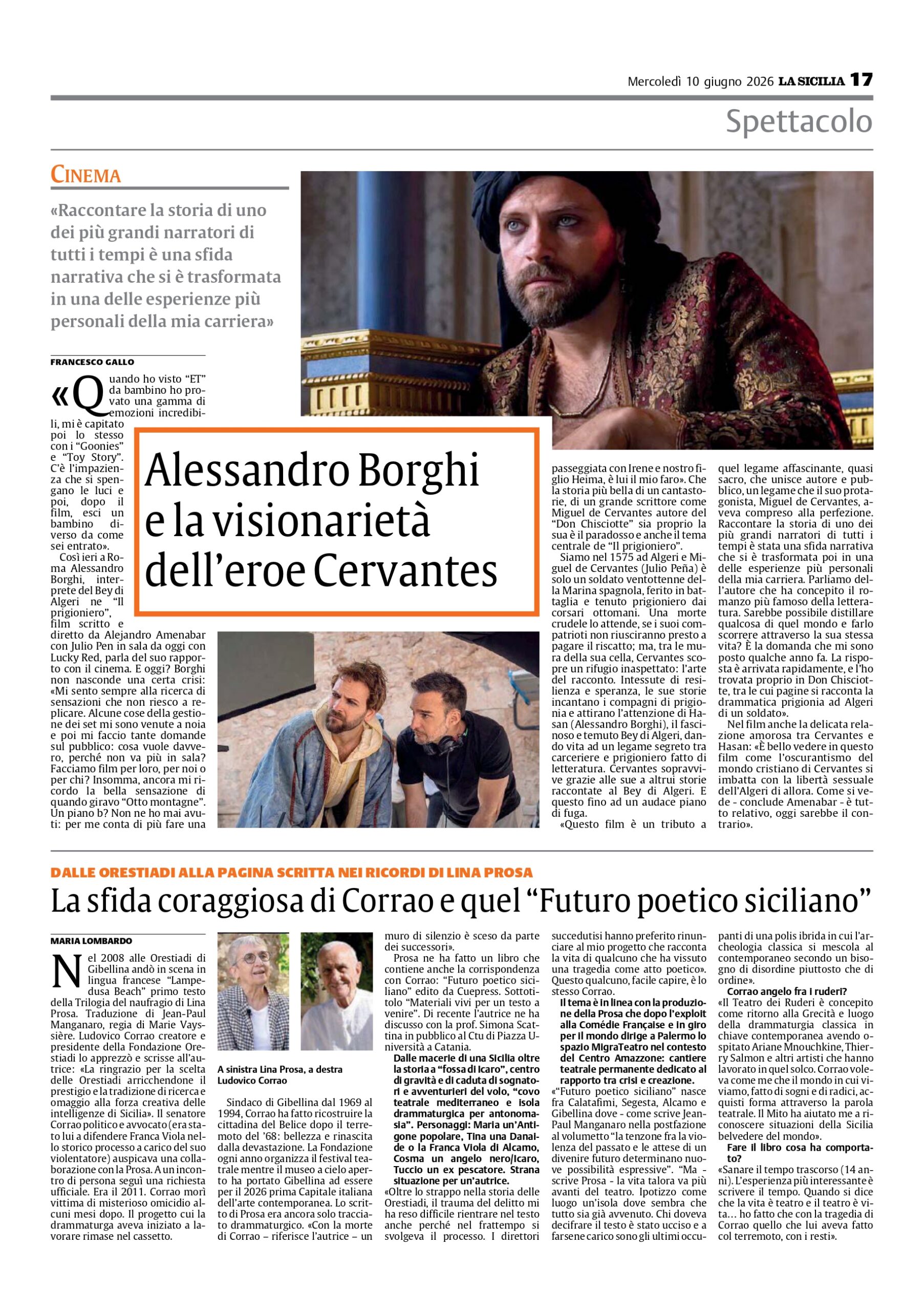 Lina Prosa e Corrao La Sicilia